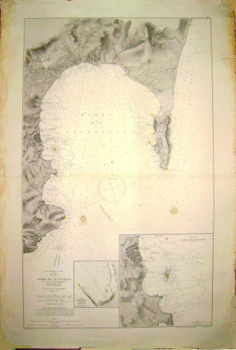 Portada del libro PLANO DE LA BAHÍA DE ALGECIRAS. Levantado en 1872 por la Comisión Hidrográfica al mando del Capitán...