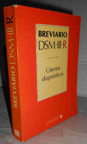 Portada del libro BREVIARIO. DSM-III-R. CRITERIOS DIAGNÓSTICOS. Coordinación general de las traducciones española, francesa...