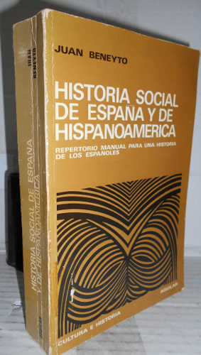 Portada del libro HISTORIA SOCIAL DE ESPAÑA Y DE HISPANOAMÉRICA. Repetorio Manual para una Historia de los Españoles....