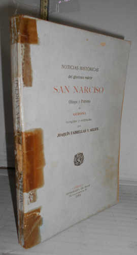 Portada del libro NOTICIAS HISTÓRICAS DEL GLORIOSO MÁRTIR SAN NARCISO.