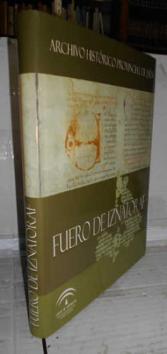 Portada del libro FUERO DE IZNATORAF. Transcripción y estudio. 1ª edición. Presentación de Luciano Alonso Alonso