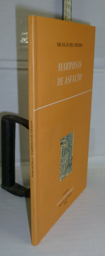 Portada del libro MARIPOSAS DE ASFALTO 1ª edición.  Accésit del Premio 
Rafael Morales. Autógrafo del autor