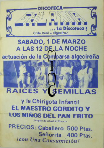 Portada del libro RAICES Y SEMILLAS. Algeciras. Cartel original offset. ca. 1986