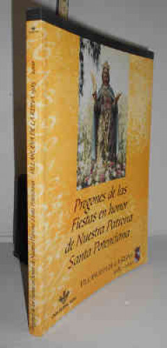 Portada del libro PREGONES DE LAS FIESTAS EN HONOR DE NUESTRA PATRONA SANTA POTENCIANA. Villanueva de la Reina, 1985 -...